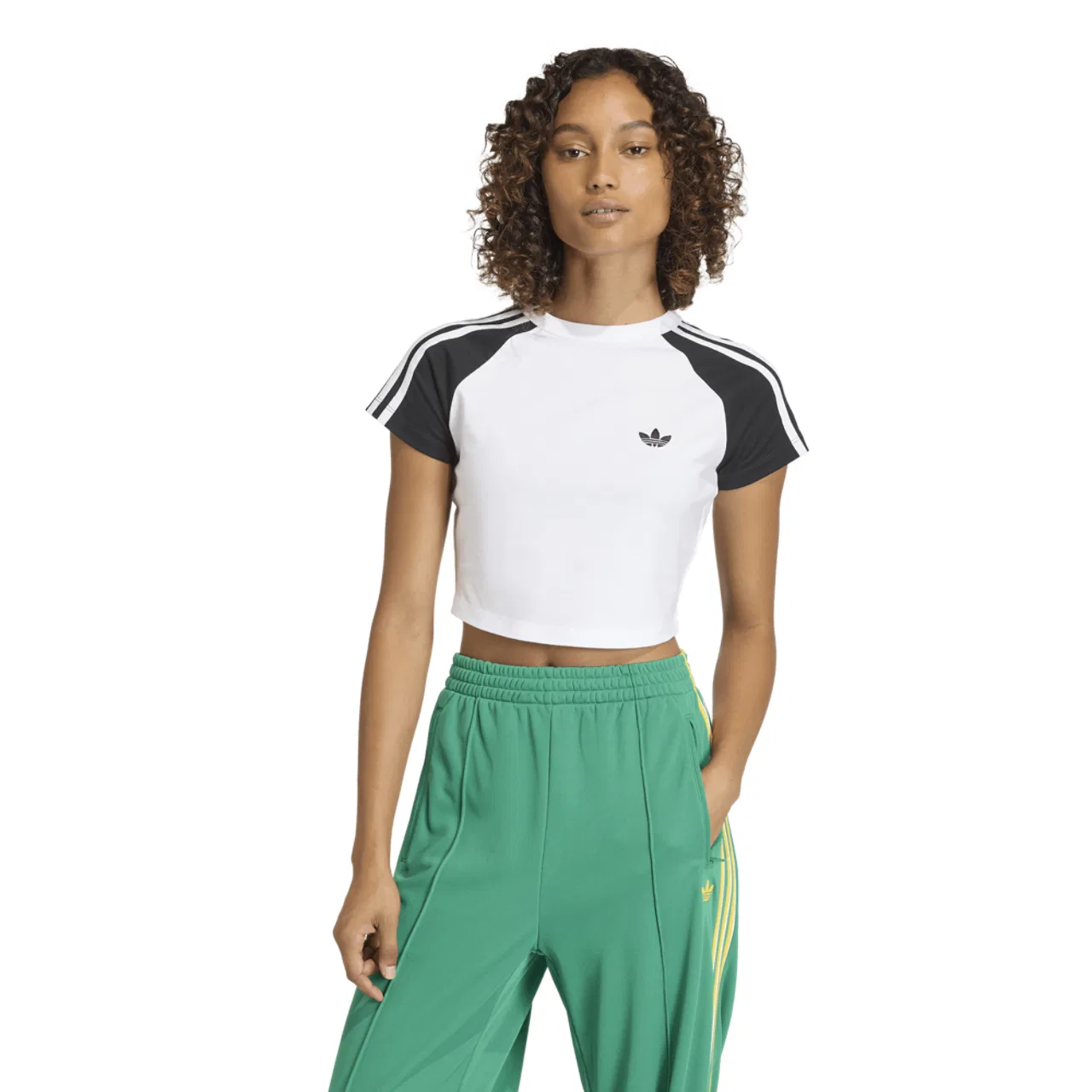 Женская футболка SST Baby Adidas, цвет Black/White/White