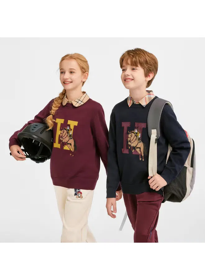 Свитер детский вязаный с принтом новогодний Hush Puppies — фото 2