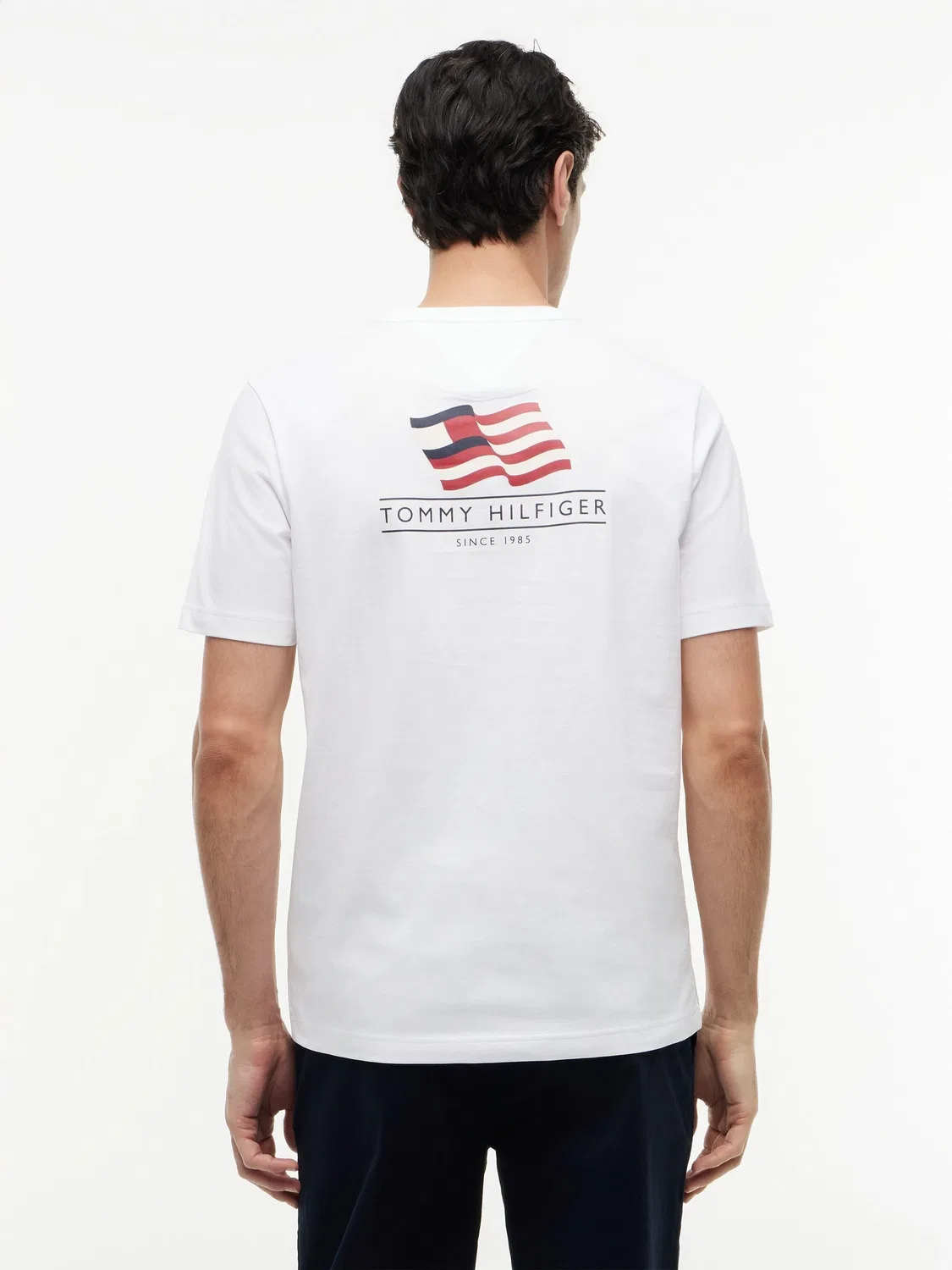 Футболка с принтом Wavy Flag Tommy Hilfiger, белый — фото 2