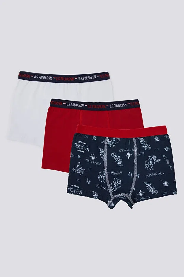 Детские боксеры для мальчиков с принтом U.S. Polo Assn., Navy Rotation