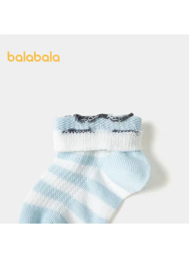 Носки детские короткие сетчатые с цветочным принтом 5 пар Balabala — фото 4