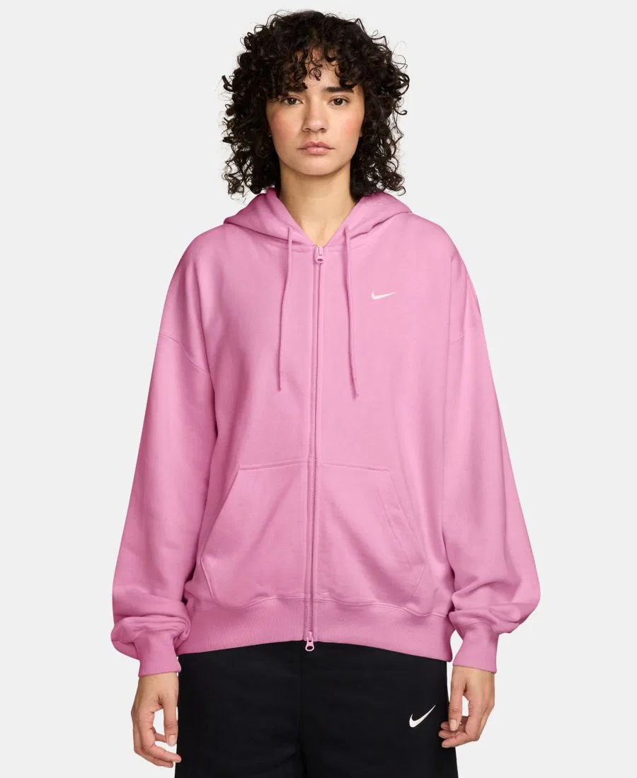 Худи Nike Studio Fleece с капюшоном, оверсайз, Pink Rise/Sail