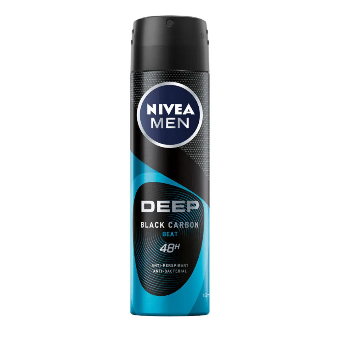 Антиперспирант-спрей 150 мл Nivea, Men Deep Black Carbon Beat, Black