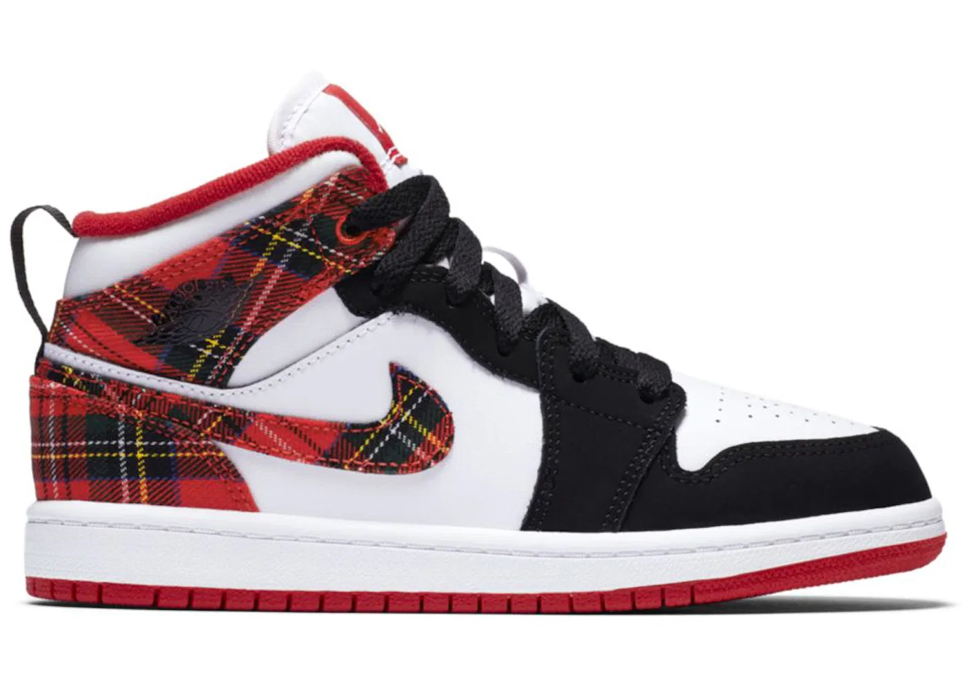 Детские кроссовки с принтом Jordan 1 Mid Jordan, University Red/Black-White