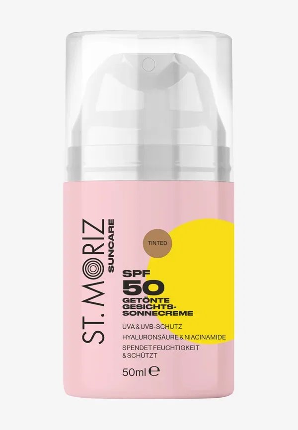 Тонирующий солнцезащитный крем для лица SPF 50 - защита от солнца 50 мл St. Moriz