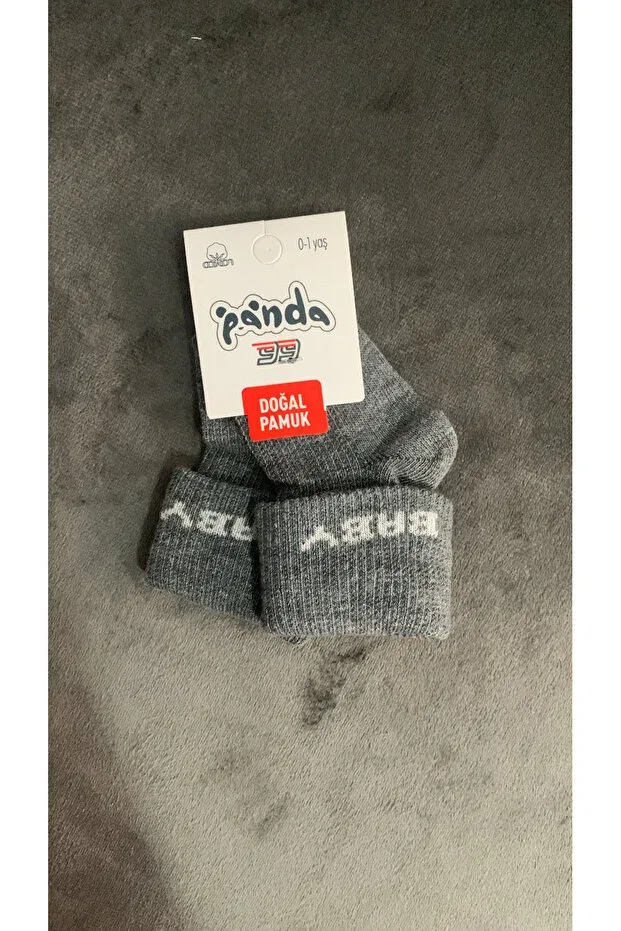 Детские носки для новорожденных хлопковые Panda, Gri