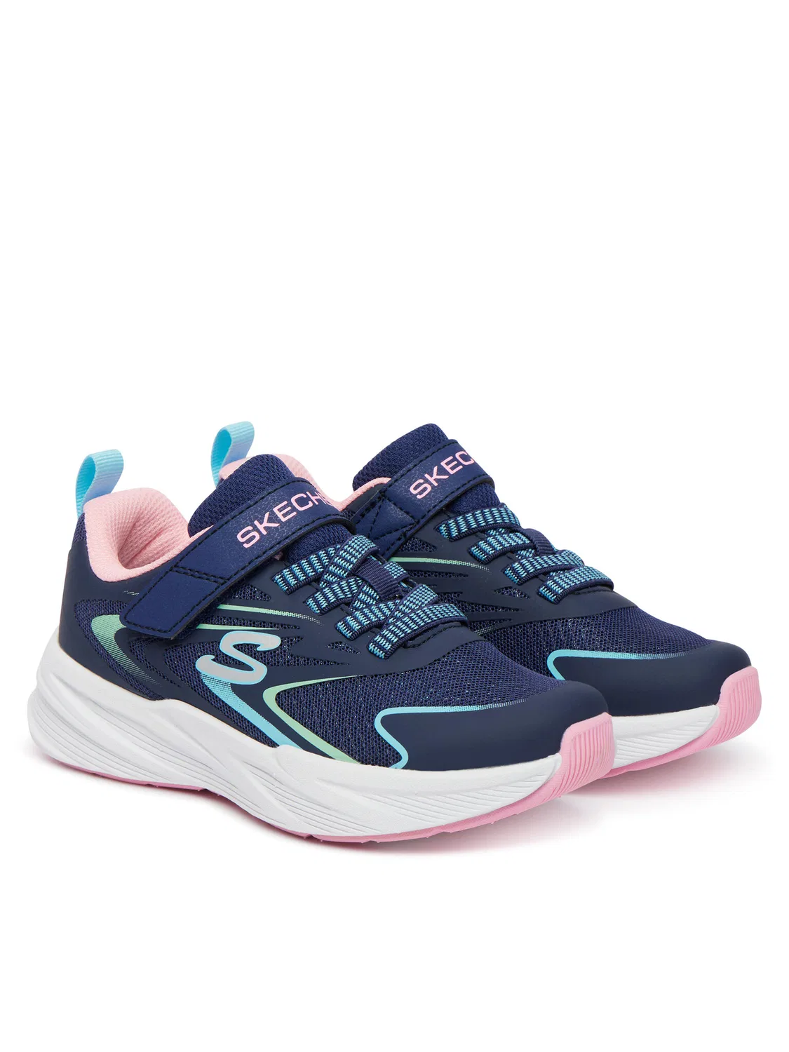 Кроссовки для девочки Microspec Tread Skechers, темно-синий — фото 2