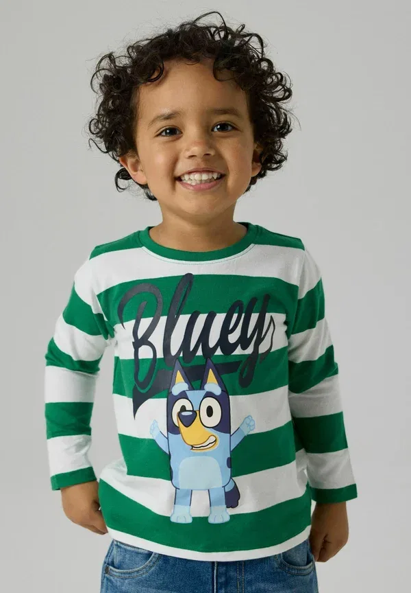 Лонгслив с животными Bluey Name It, verdant green1, зеленый