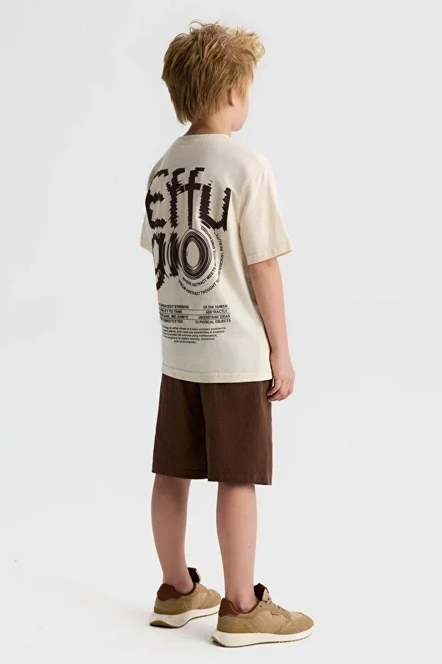 Детские шорты для мальчиков однотонные Nk Kids, Brown — фото 2