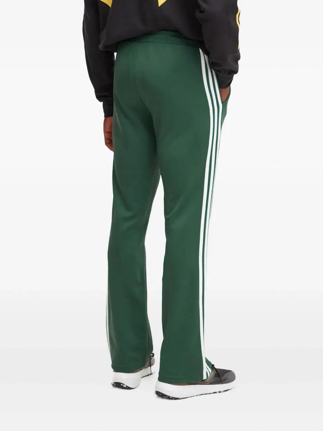 Трековые штаны с логотипом и 3 полосками Adidas, темно-зеленый — фото 2