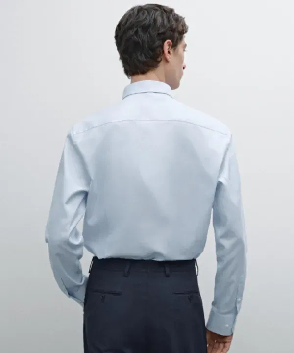 Оксфордская рубашка slim fit, 100% хлопок, Massimo Dutti — фото 4