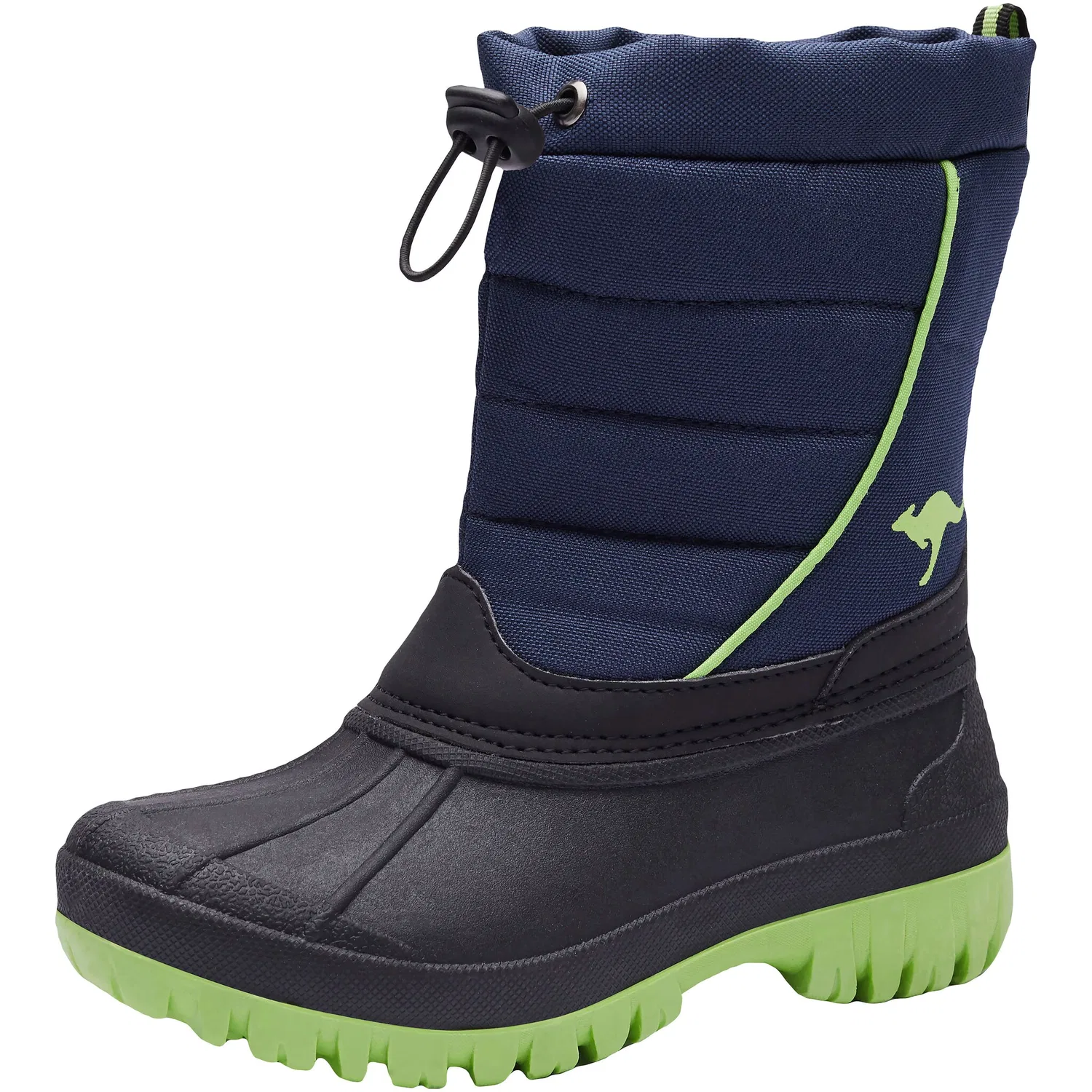 Детские зимние ботинки с быстрой шнуровкой KangaROOS, Navy/Lime