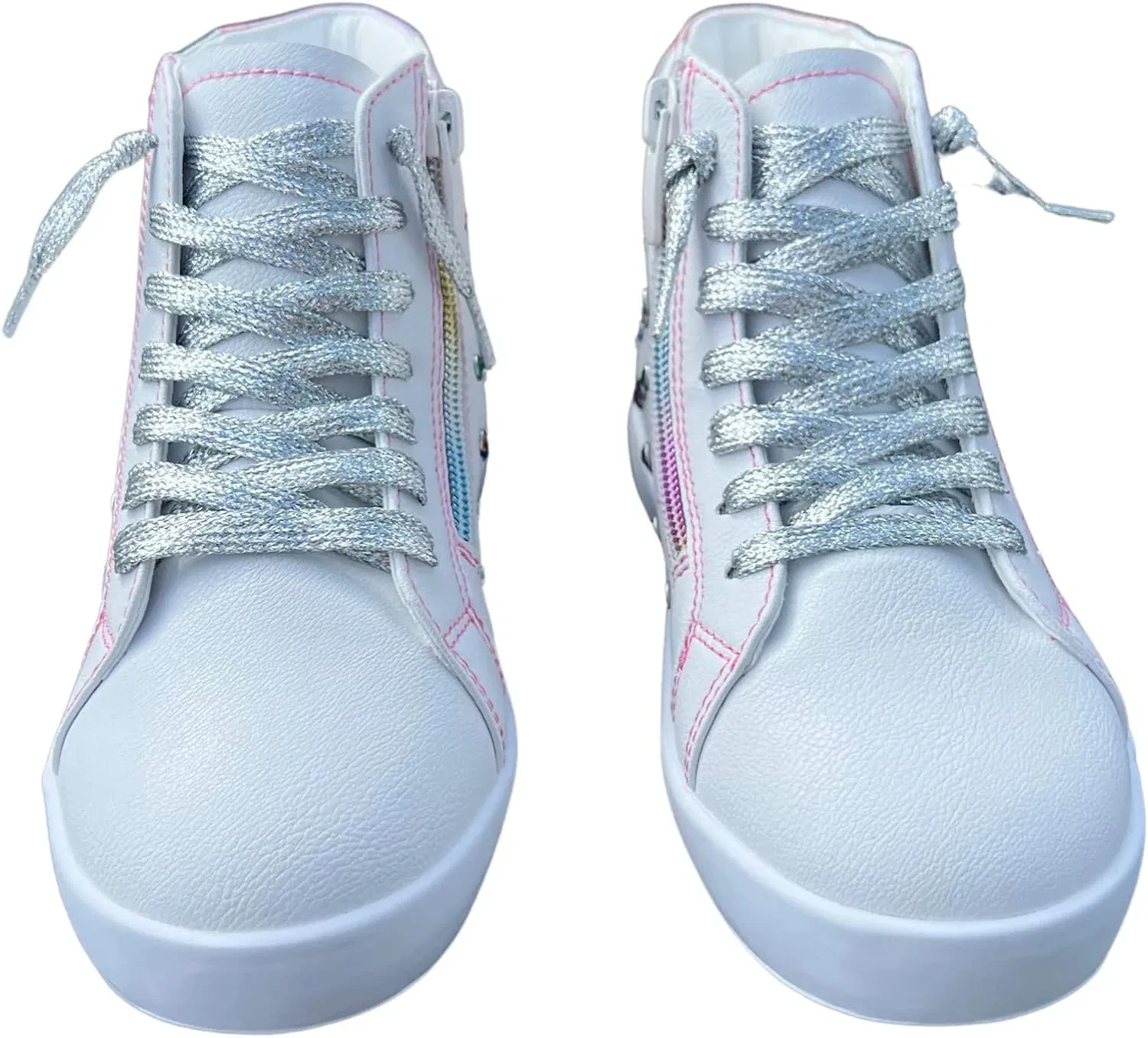 Детские кроссовки для девочек с принтом High-Top Fashion Sneakers StyleChild, White — фото 2