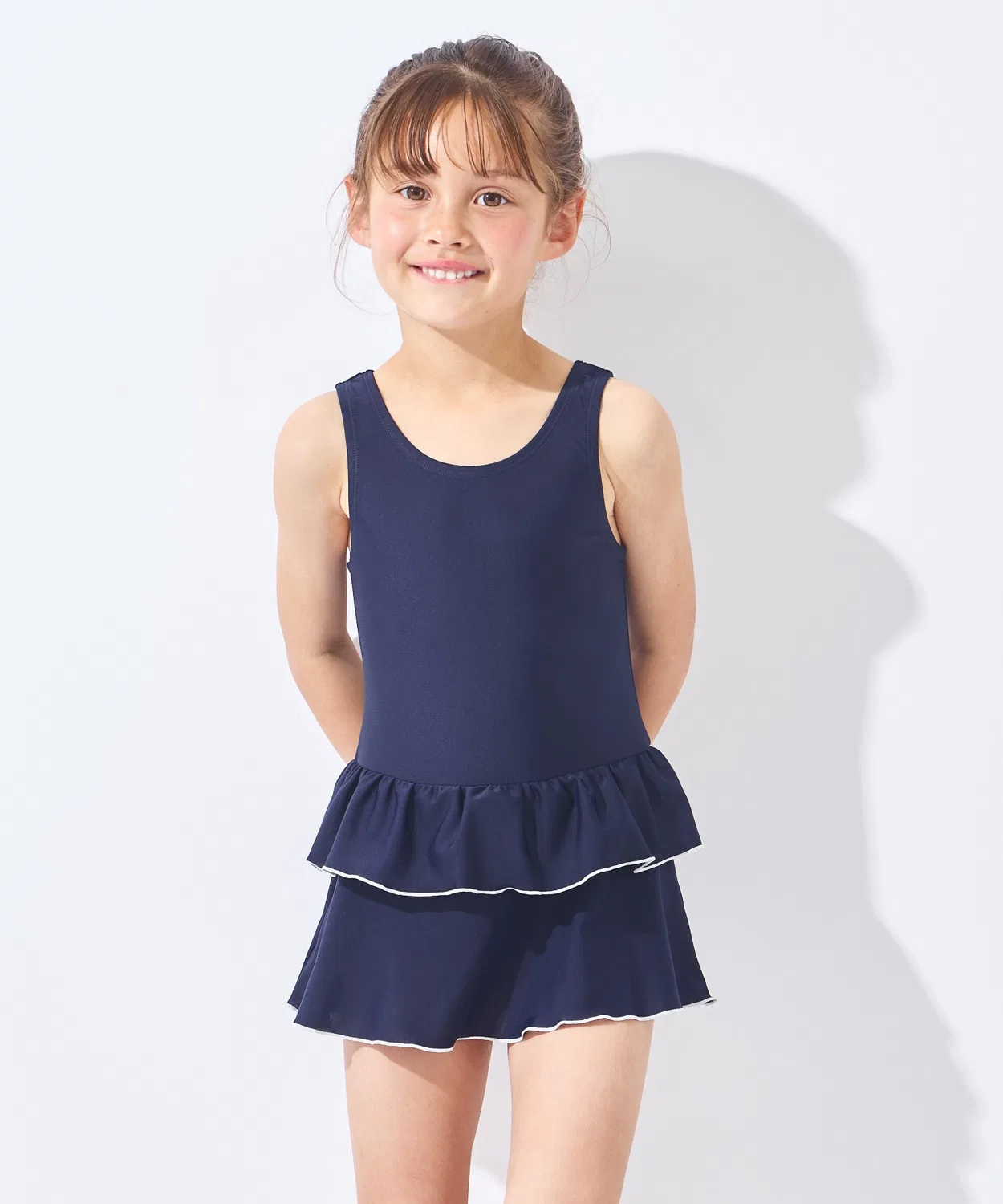 Детский купальник-платье с длинным рукавомever closet, Navy