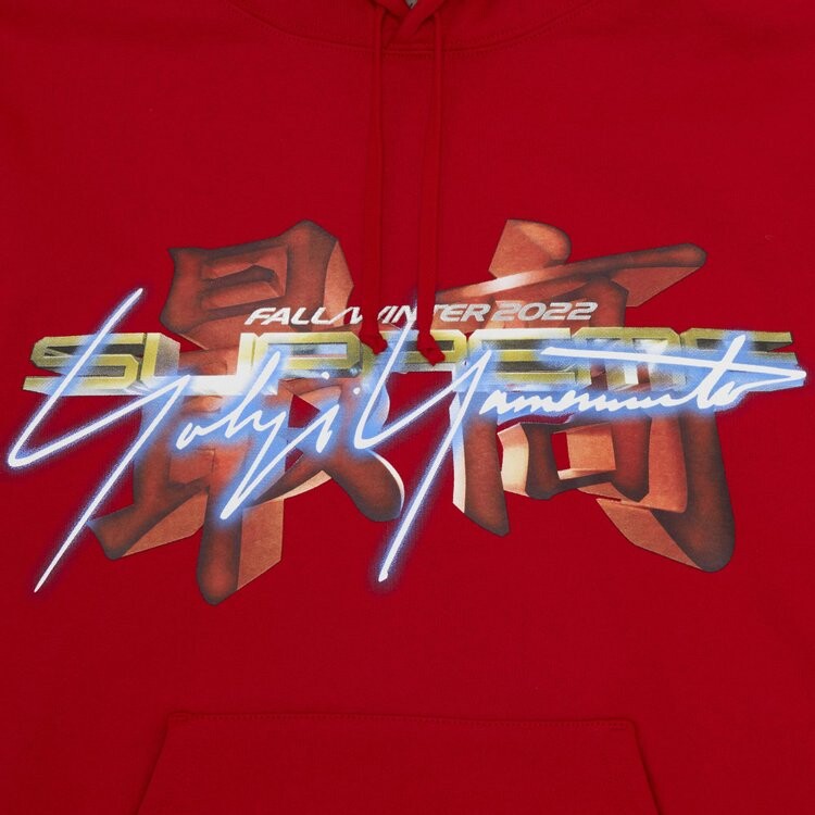 Толстовка Supreme x Yohji Yamamoto x TEKKEN Hooded Sweatshirt 'Red', красный — фото 4