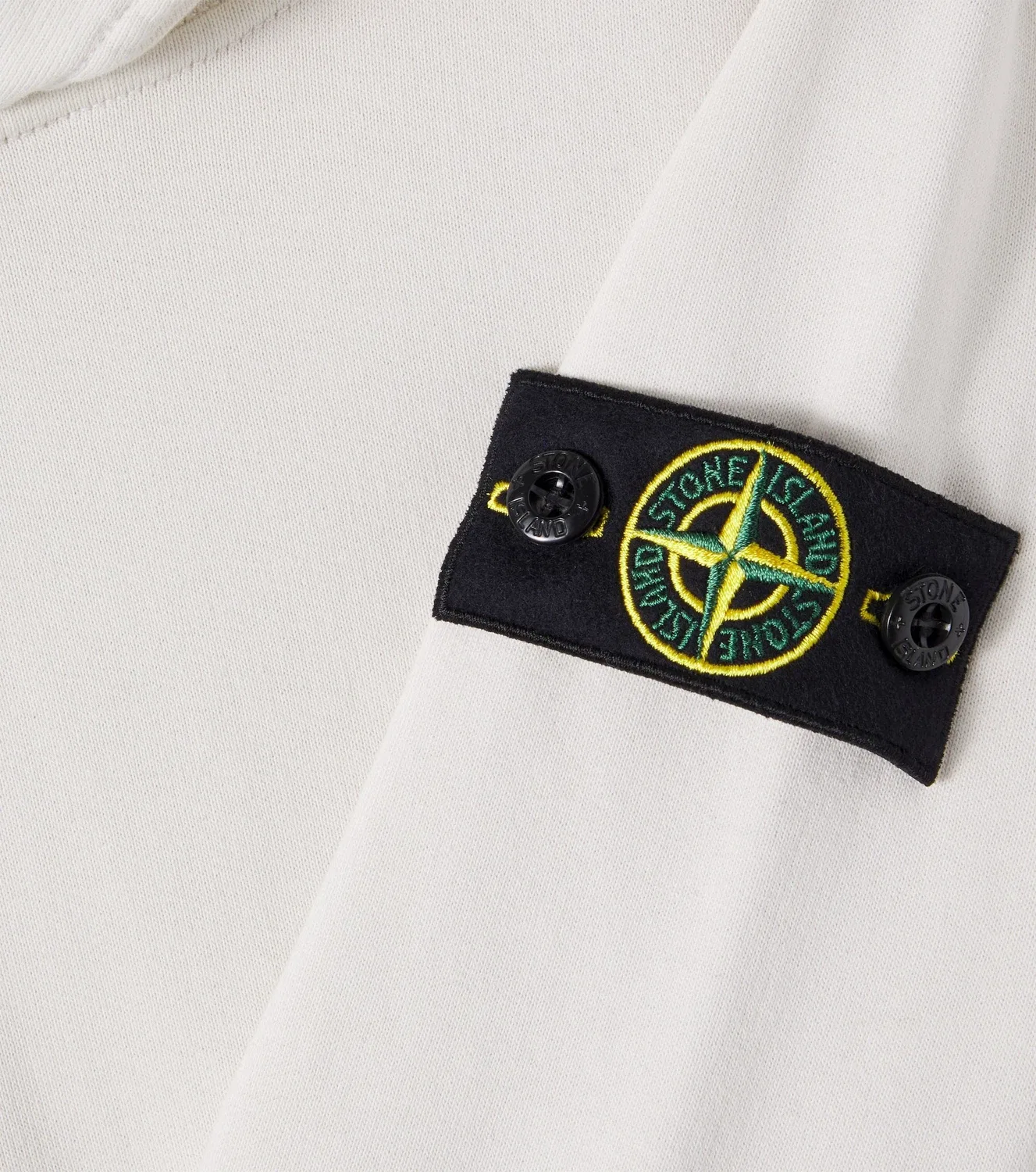 Худи с капюшоном и карманом кенгуру Stone Island Junior, белый — фото 3