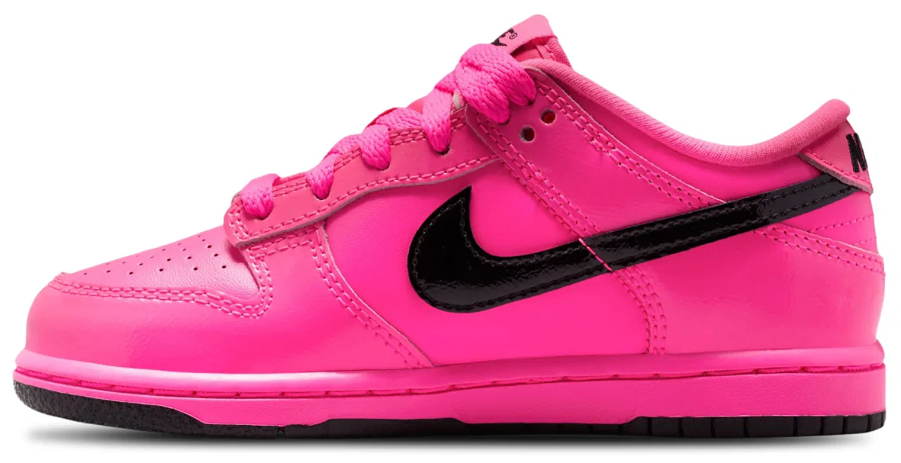 Кеды для девочек Dunk Low SE Nike, цвет Pink Blast/Black — фото 2