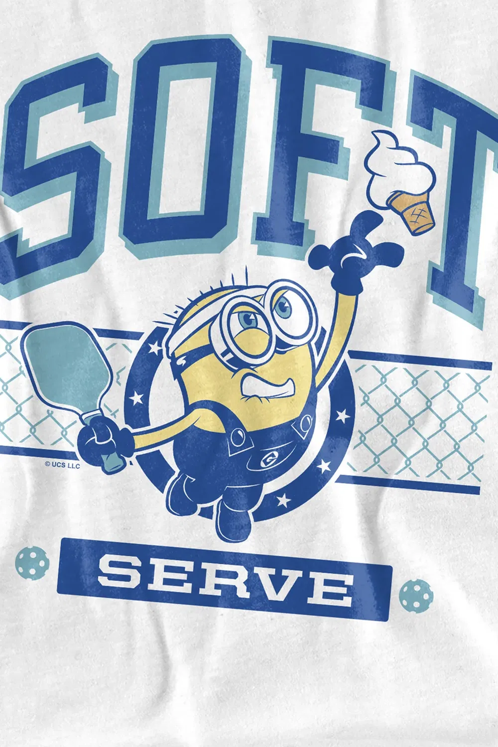 Детская футболка с принтом Minions Soft Serve Ice Cream Tennis, Nbcu, White — фото 2