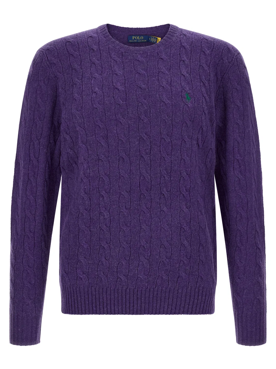 Мужской свитер с косичками, Purple, Polo Ralph Lauren