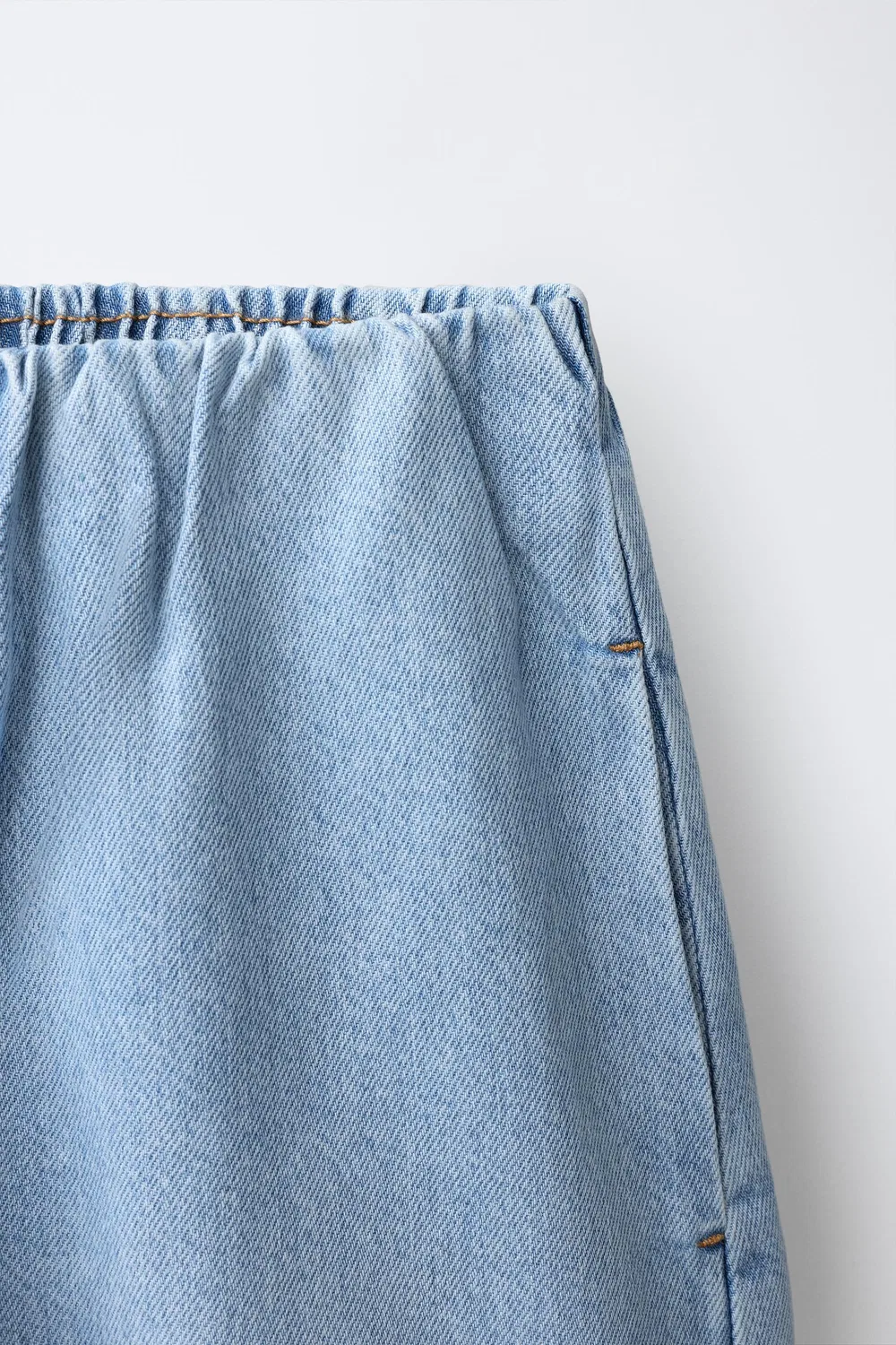 Джинсы свободного кроя с эластичным краем ZARA, Blue — фото 3