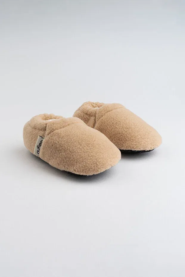 Детские пинетки без скольжения с подкладкой Pufien, Beige
