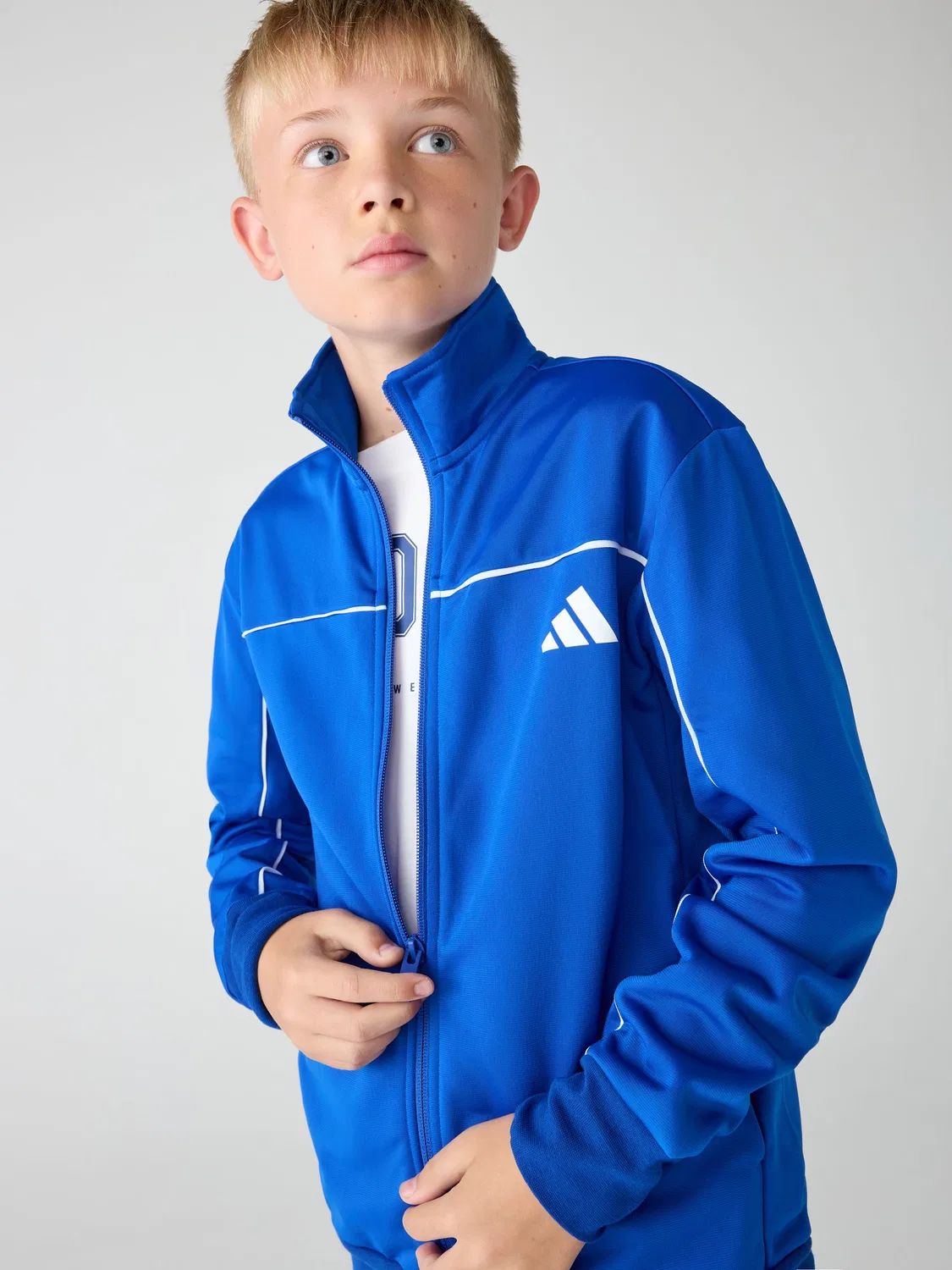 Спортивный костюм, трикотажный adidas, синий — фото 4