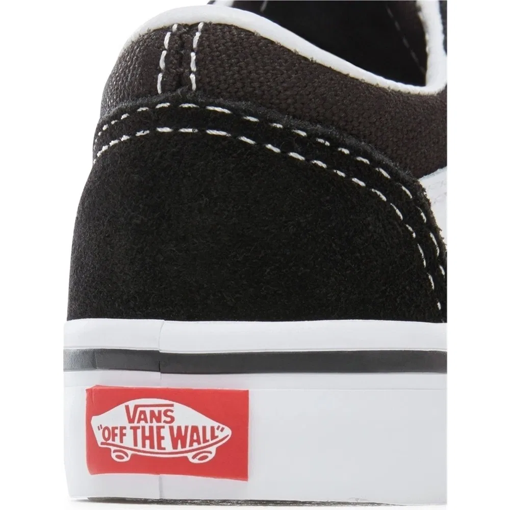 Детские кроссовки с шнуровкой на плоской подошве Old Skool Vans — фото 3