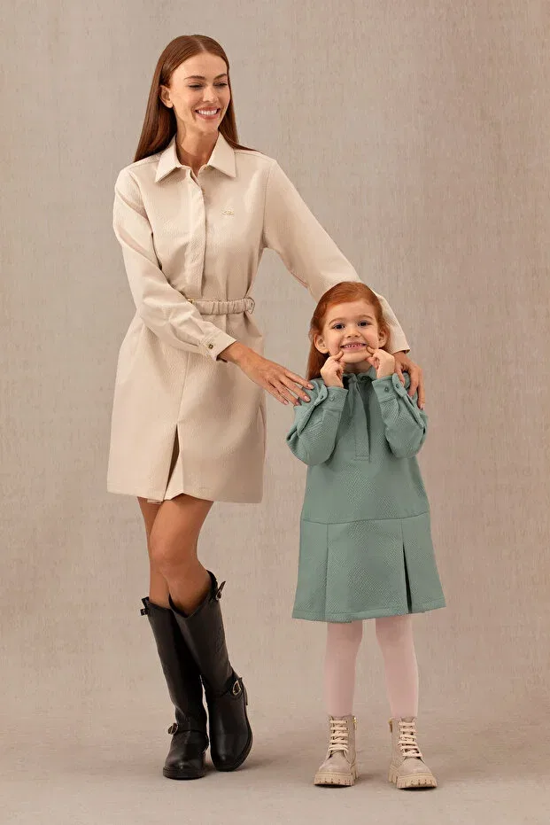 Детское платье для девочек с длинным рукавом Girl'S mint woven dress 50272711 -vr090 U.S. Polo Assn., 992423 — фото 2