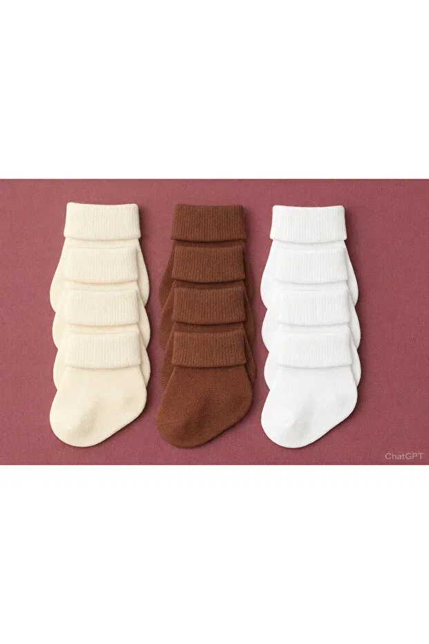 Детские носки для новорожденных хлопковые Akface, Beige — фото 2