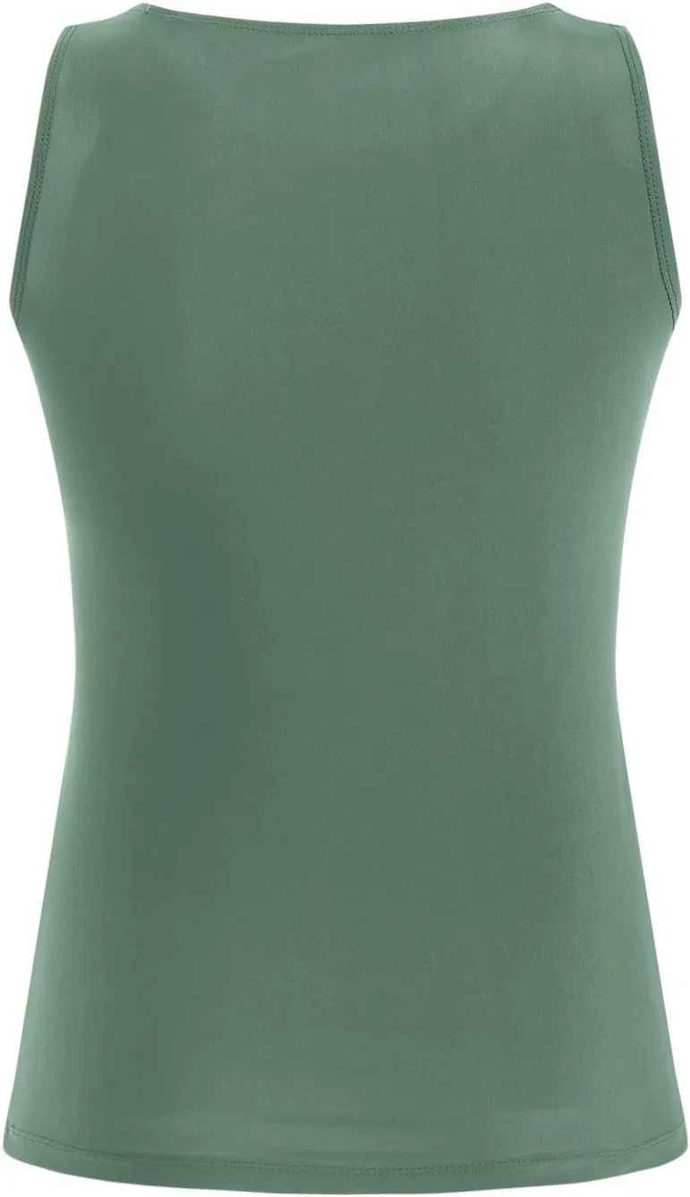 Женский танкини топ с утягивающим эффектом lcg3K8drN, Light Green — фото 3