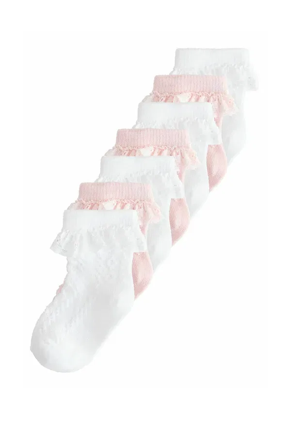 Носки из хлопка 7 pack regular fit Next Pink, White, белый/розовый