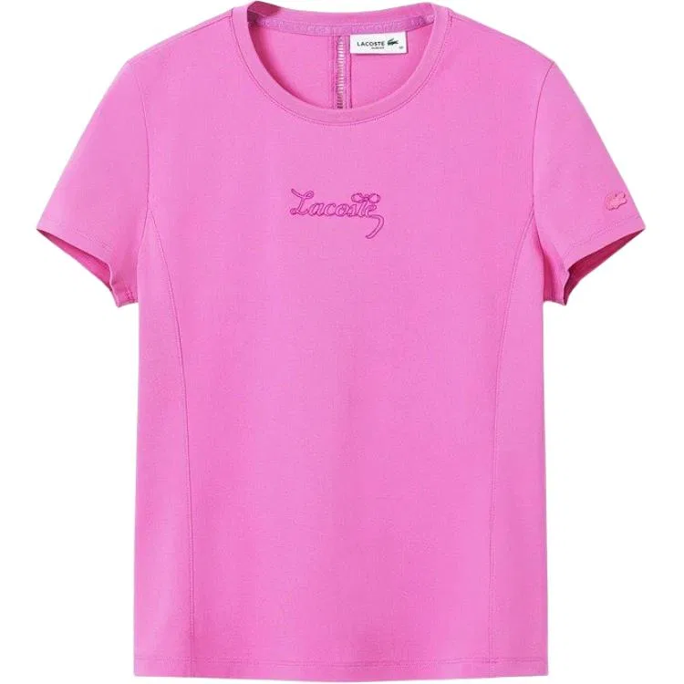 Женская футболка Slim Fit LACOSTE, Brier Red/GLH
