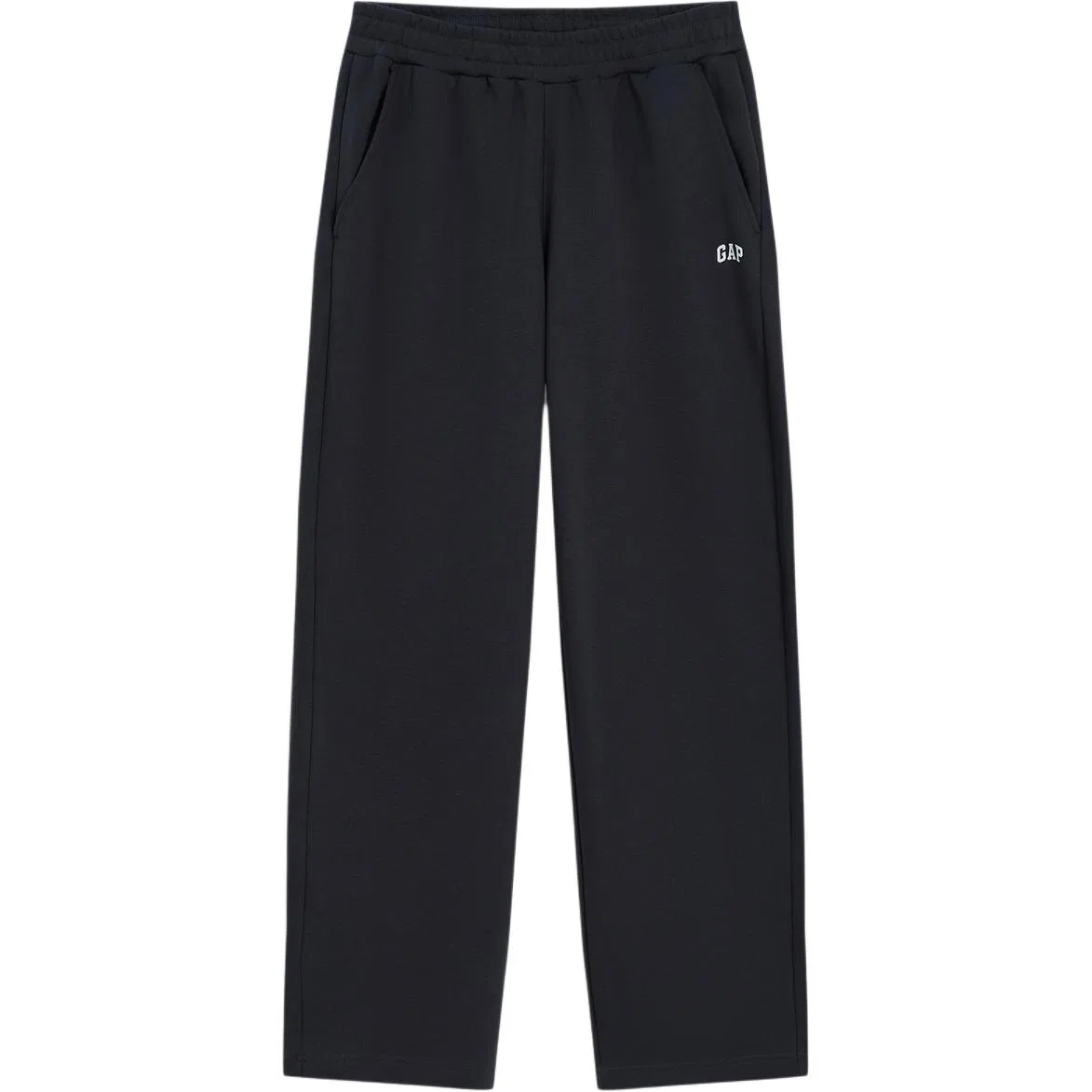 Мужские брюки прямого кроя из трикотажа Black Gray 1 GAP