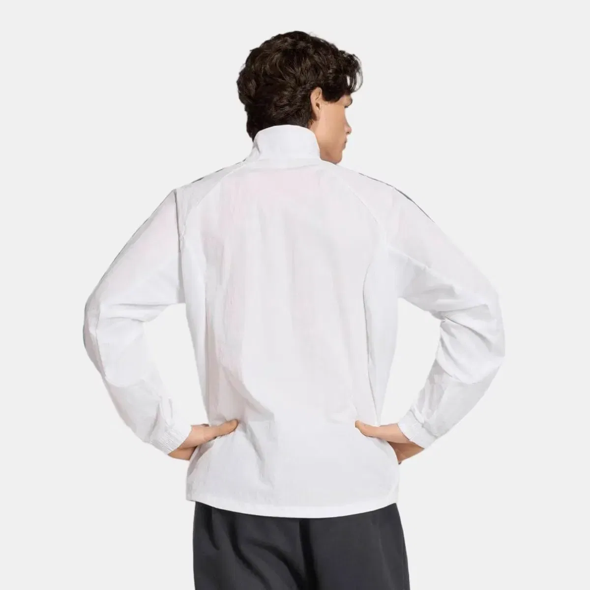 Мужская куртка-антем с блестящей тканью adidas, Blanco — фото 2