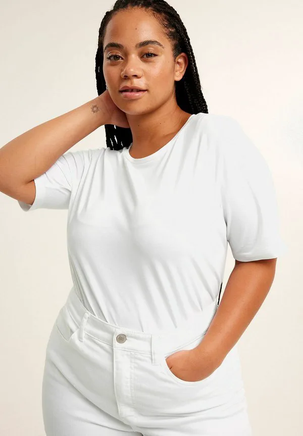 

Базовая футболка с круглым вырезом Xlnt By Kappahl, White, Белый, Базовая футболка с круглым вырезом Xlnt By Kappahl, White