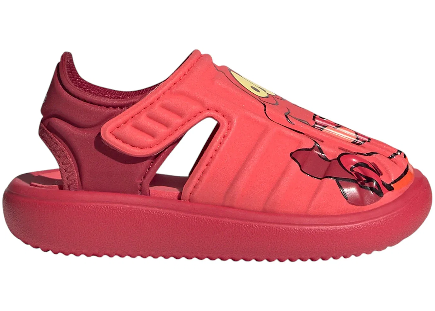 Детские сандалии для воды с принтом Adidas Water Sandal Disney Sebastian, Better Scarlet/Cloud White/Better Scarlet