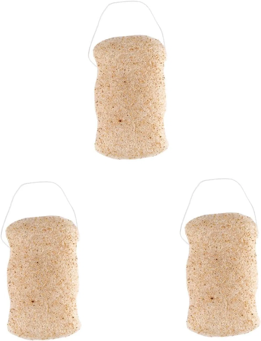 Набор эксфолиирующих спонжей Konjac, Healeved, 3 шт, 11.8x7 см, Beige