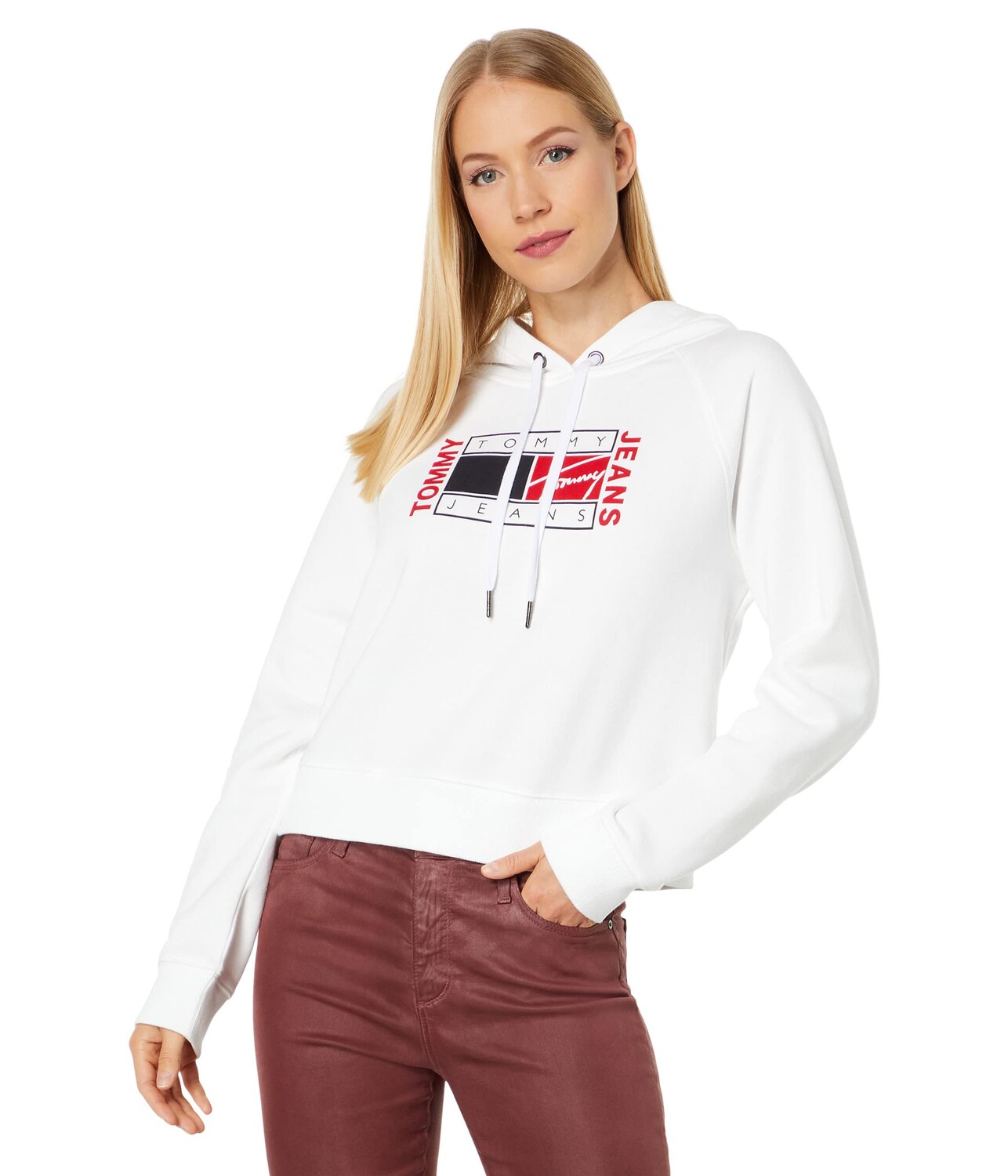 

Худи Tommy Jeans, Graphic Crop Hoodie, Коричневый, Худи Tommy Jeans, Graphic Crop Hoodie