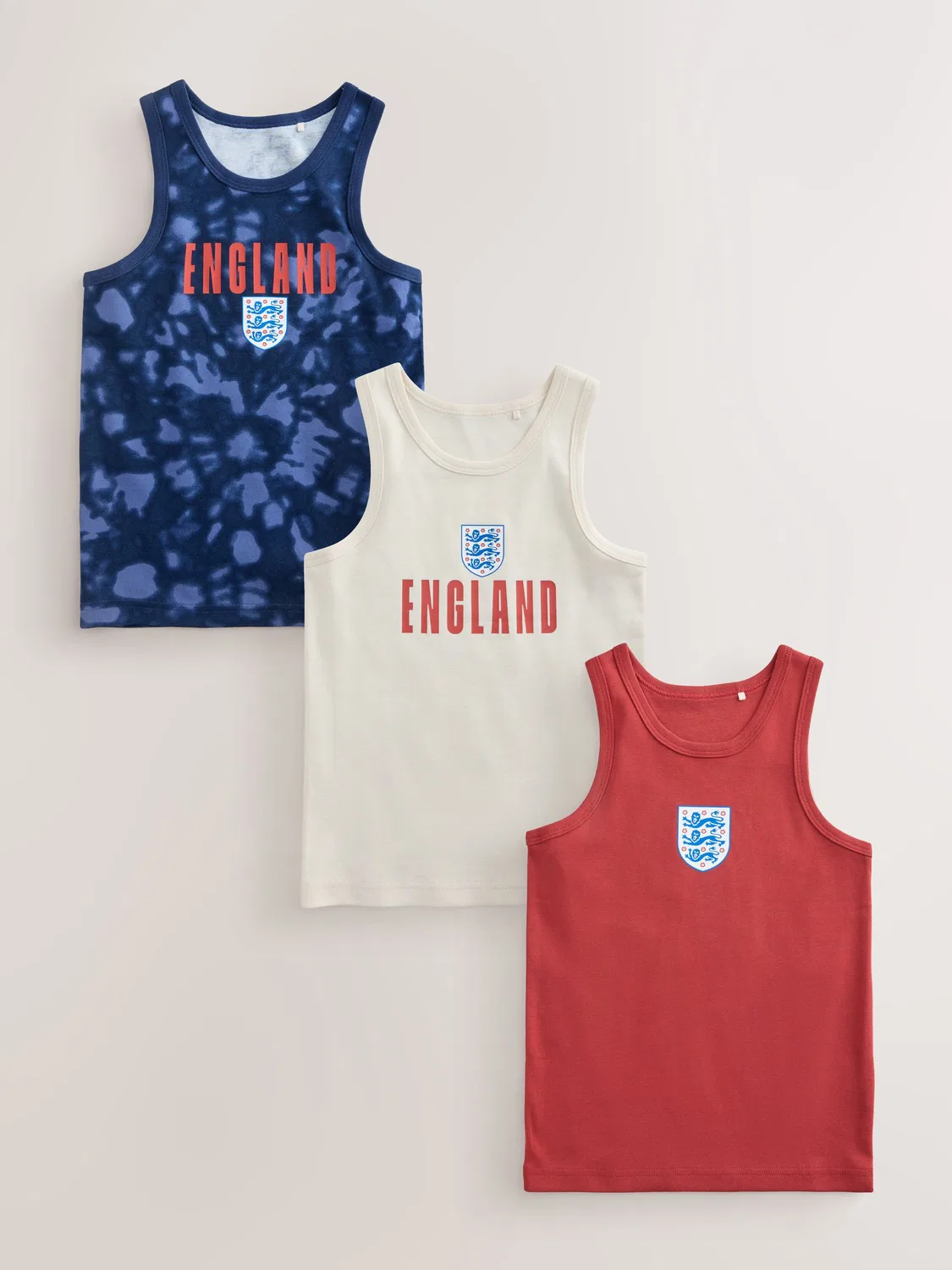Футболка-жилетка 3 шт., England FA Next, красный/белый/темно-синий