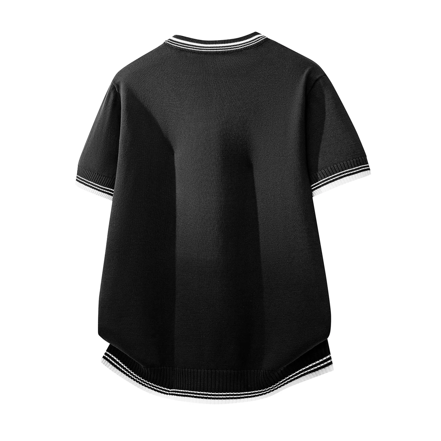 Детский свитер с круглым вырезом, модель WARRIOR, Black (DIY Badge) — фото 4