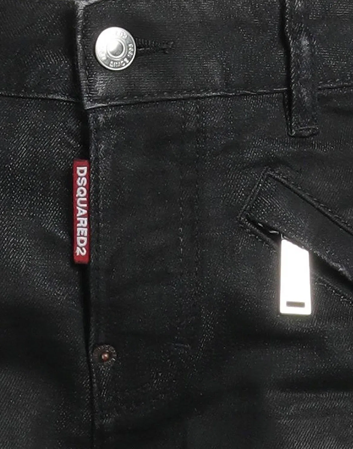 Женские узкие джинсы с потертостями Dsquared2, черный — фото 4