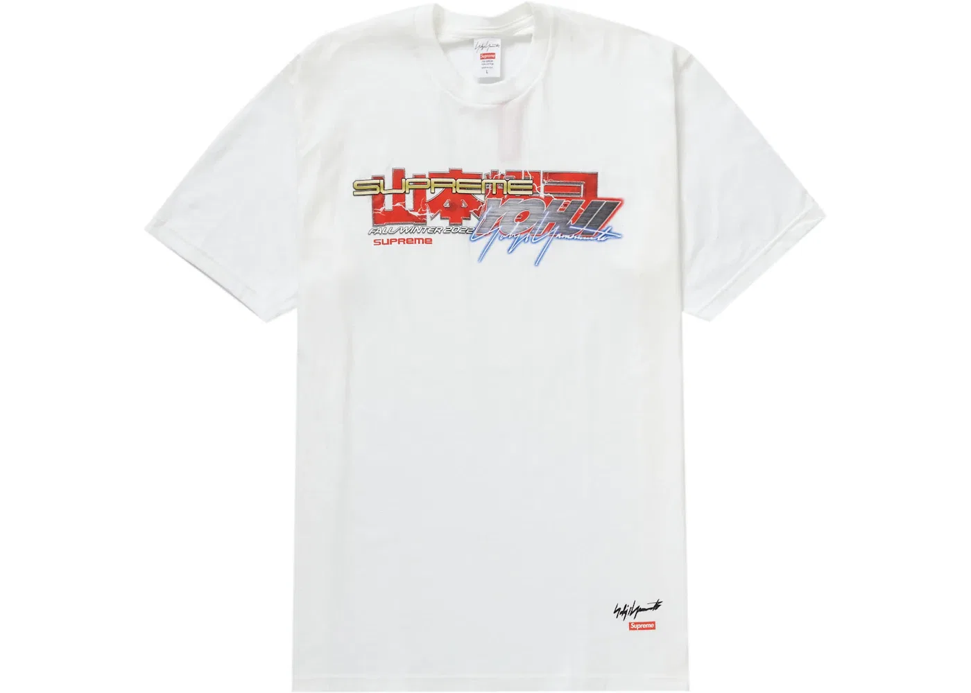 Мужская футболка с принтом Supreme Yohji Yamamoto TEKKEN Tee, White