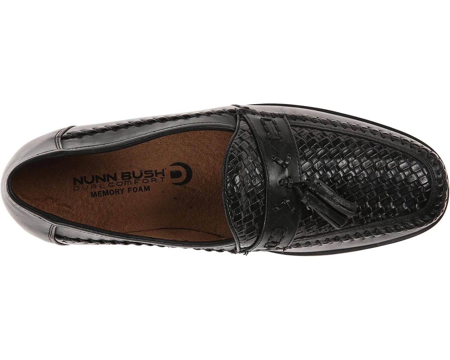 

Лоферы Strafford Woven Moc Toe Loafer Nunn Bush, черный