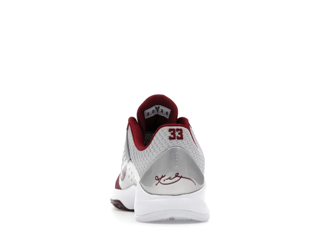 Детские баскетбольные кроссовки Nike Kobe 5, Metallic Silver/Team Red/White — фото 4