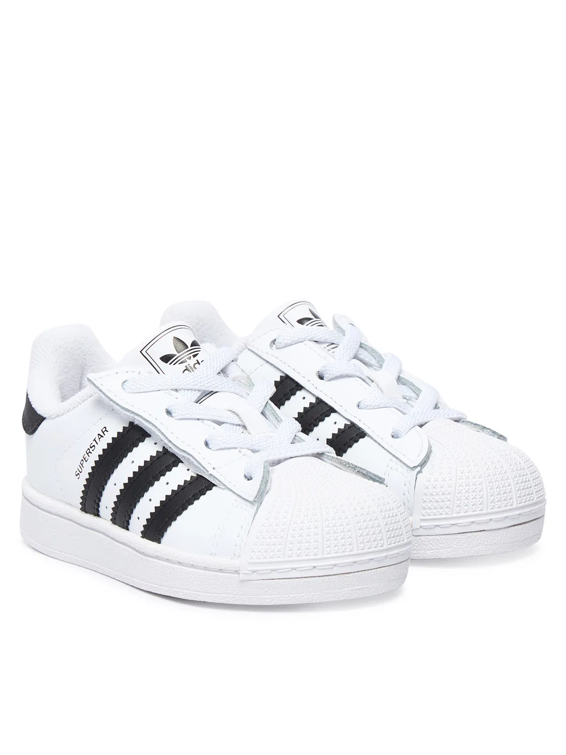 Кроссовки для мальчика Superstar Elastic Lace Adidas, белый — фото 2