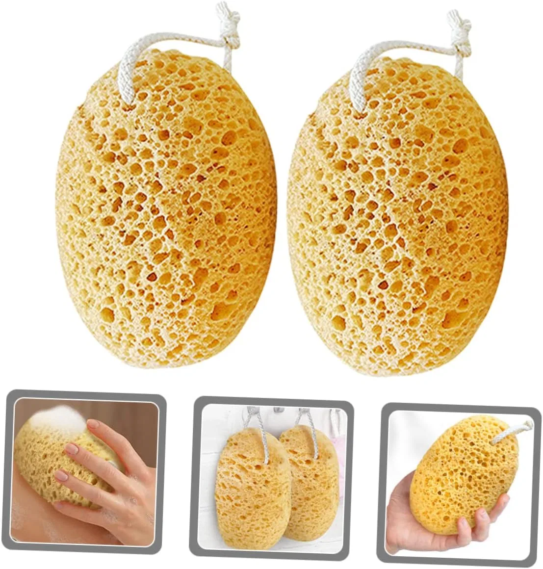 Мочалка для душа Body Sponge Healeved, набор 5 шт, 15.5x10 см — фото 4
