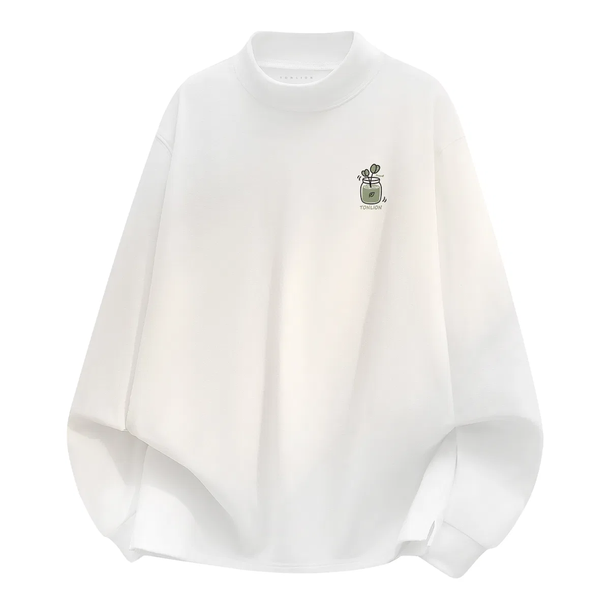 Детский свитшот с принтом Tonlion Green Sprout Print, Белый