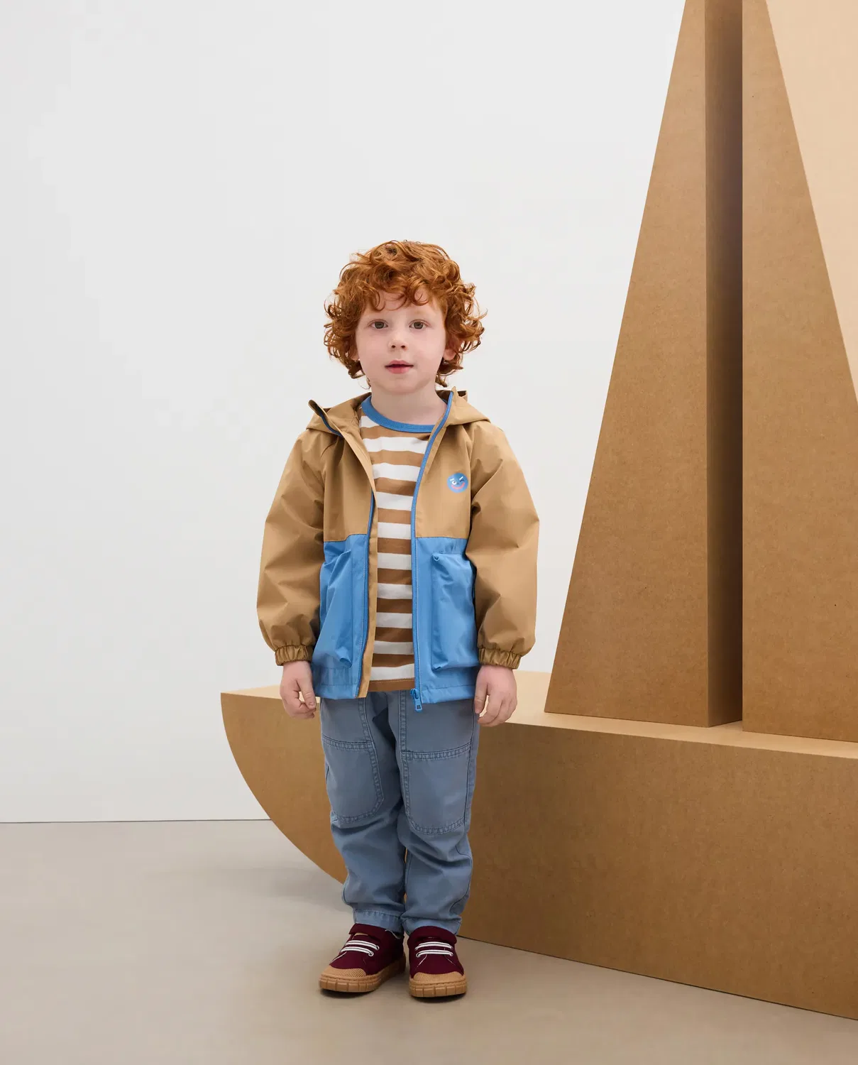 Детская куртка для мальчиков цвет-блок Kids El Corte Inglés, 400 Azul — фото 2