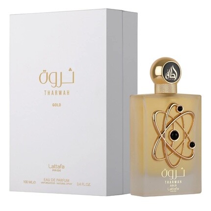 

Lattafa Perfumes Tharwah Gold EDP 100 мл Унисекс Мята Бергамот Мускатный шалфей Лаванда Белый кедр Мускус Ветивер Жасмин
