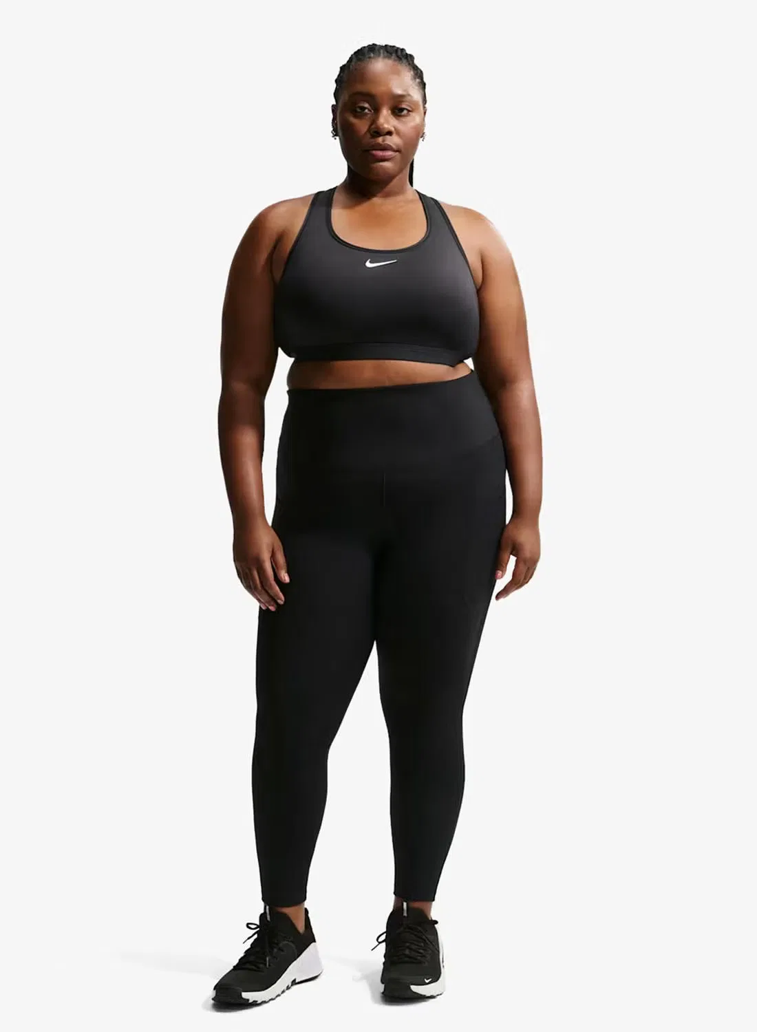 Бюстгальтер спортивный с вшитыми чашечками Nike, черный — фото 3